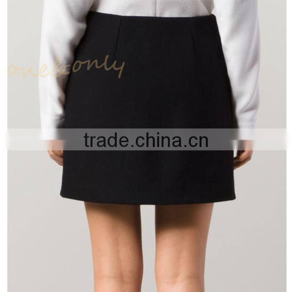 Latest fashion black mini skirt