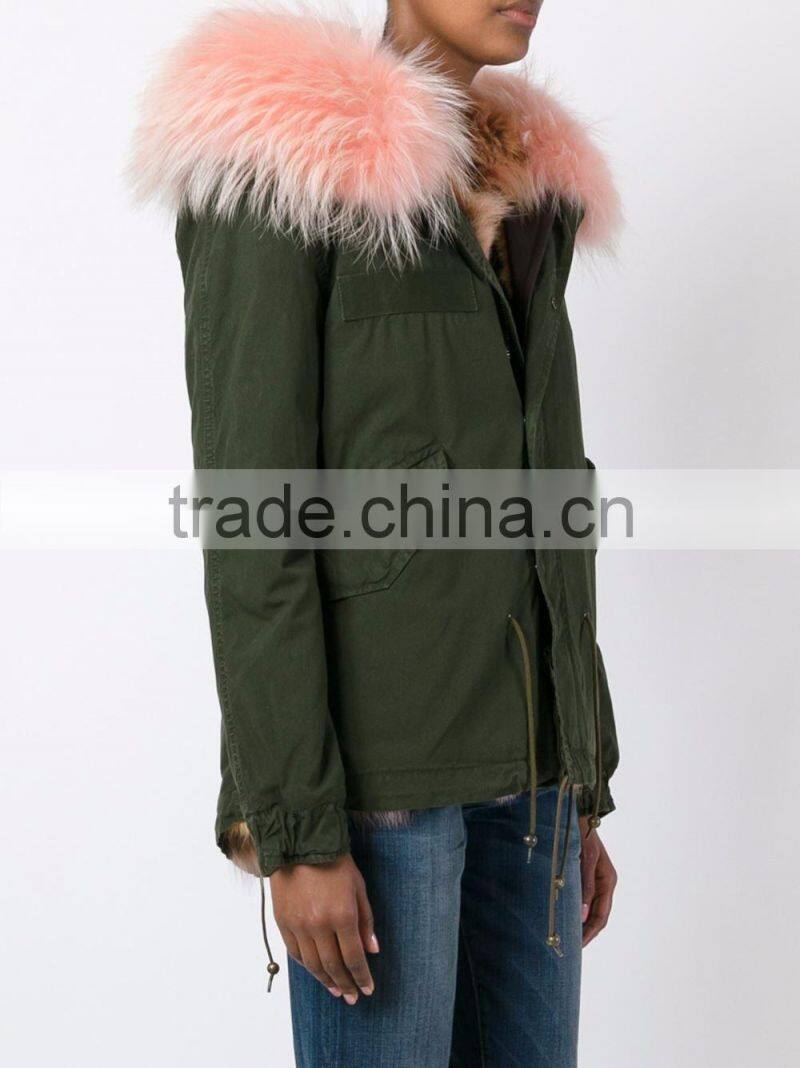Shandao OEM new fashion slim fit custom winter long sleeve faux fur coat