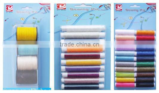 Small 100% polyester sewing thread 150 meters 39 colors factory wholesale cheap sewing thread