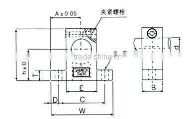 8mm Linear shaft support unit/linear bearing slide unit SK8