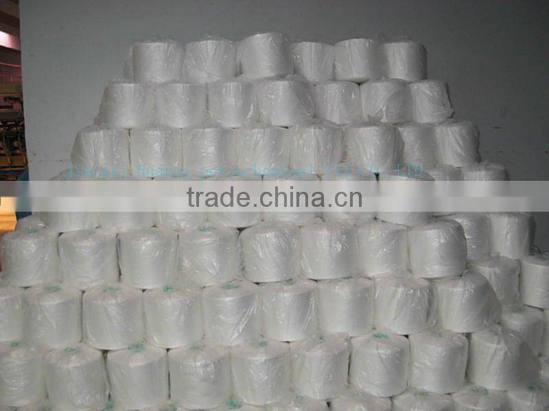 100% pure polyester sewing thread raw white in paper cone