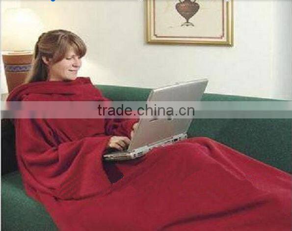 100 polyester TV blanket sleeved softtextile adults TV blanket