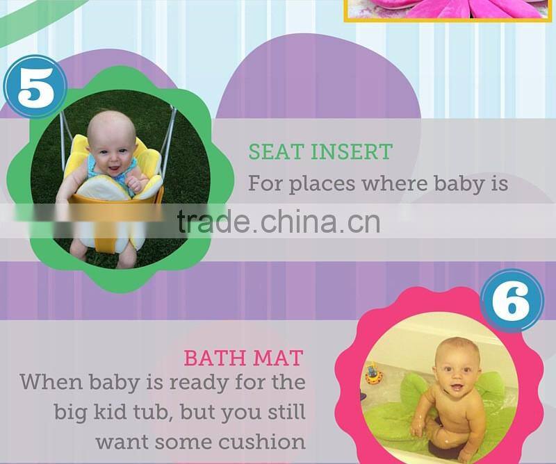 Soft lotus shape baby bath pillow infant baby bath mat M7041708