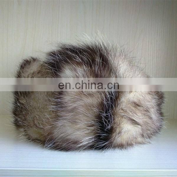 Real opossum fur round LEIFENG hat for russian style