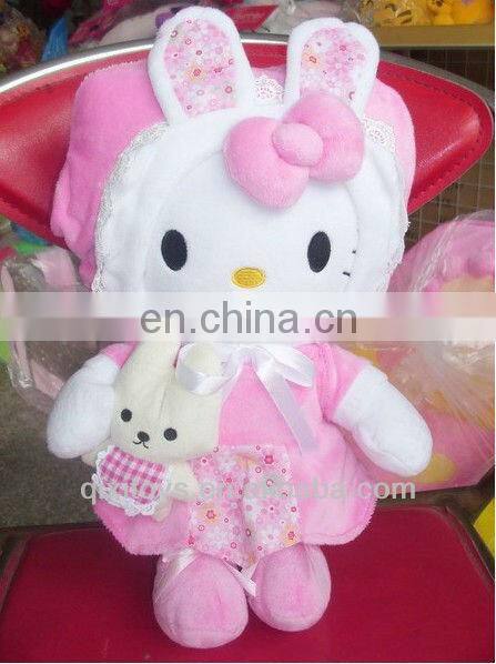 short plush mother and son dog