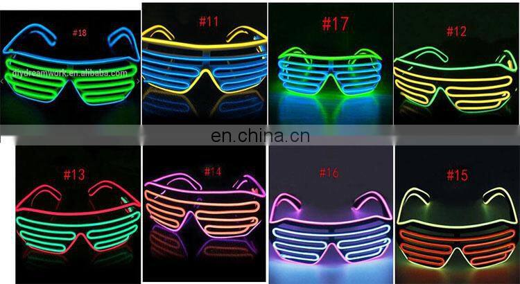 Party el equalizer glasses light up glowing shutter party el wire Glasses