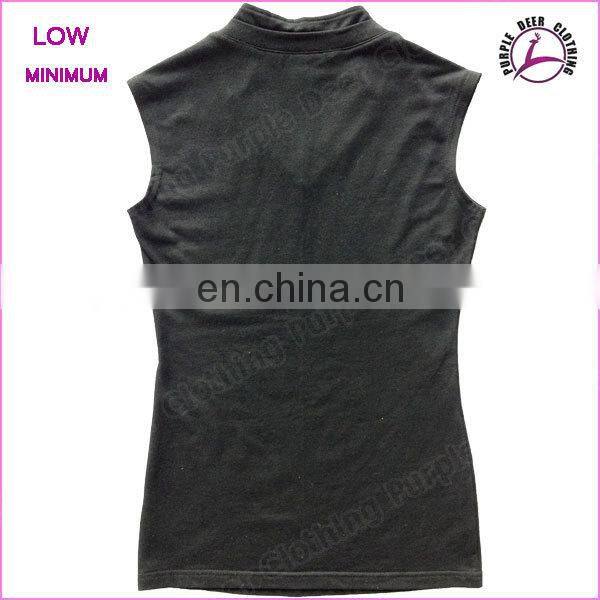 women wear sleeveless V neck t shirt design custom t shirt printing