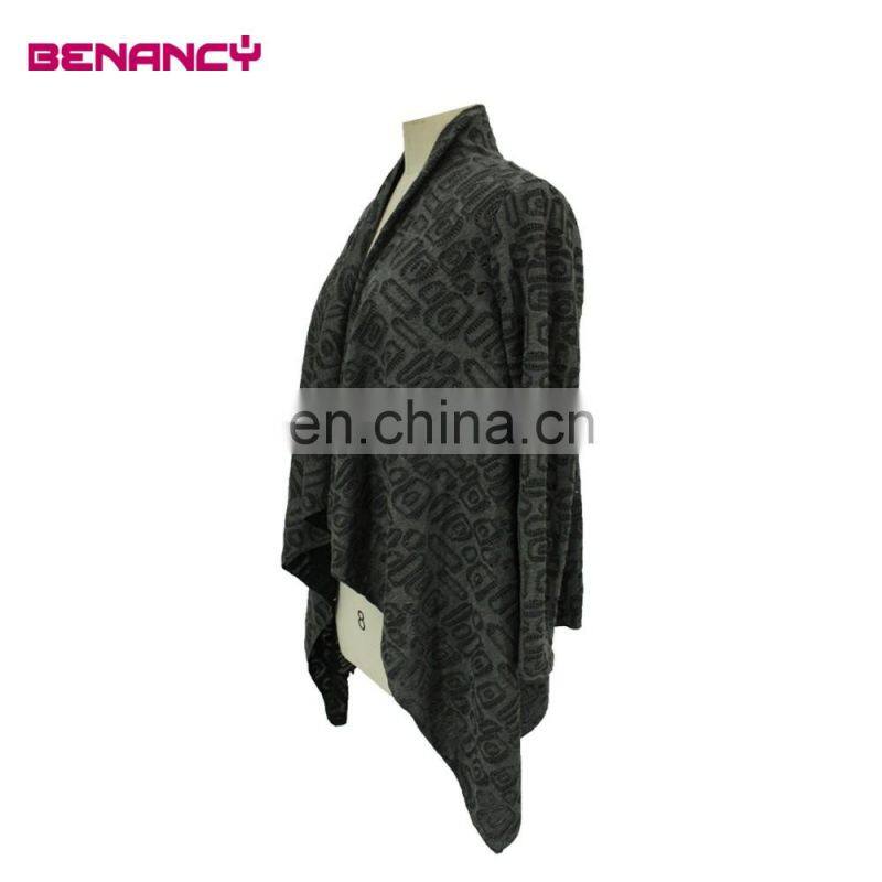 Wholesale Woman Ruffle Long Sleeve High Neck Knitted Cardigan 2016 Fashion Designs