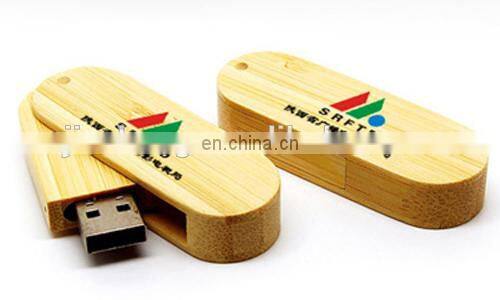 Full capacity wooden usb flash with custom printing logo
