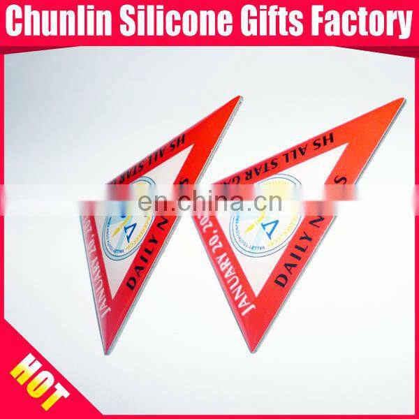 Triangle pin badges custom