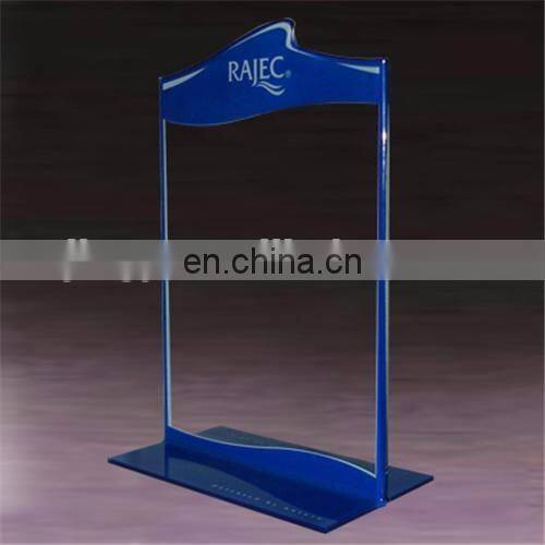 Cheaper clear acrylic A5 menu stand block sign holder A4 acrylic sign holder