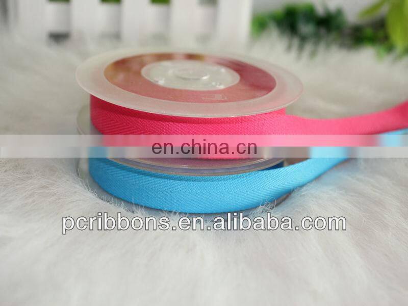 Colorful woven cotton fabric ribbon