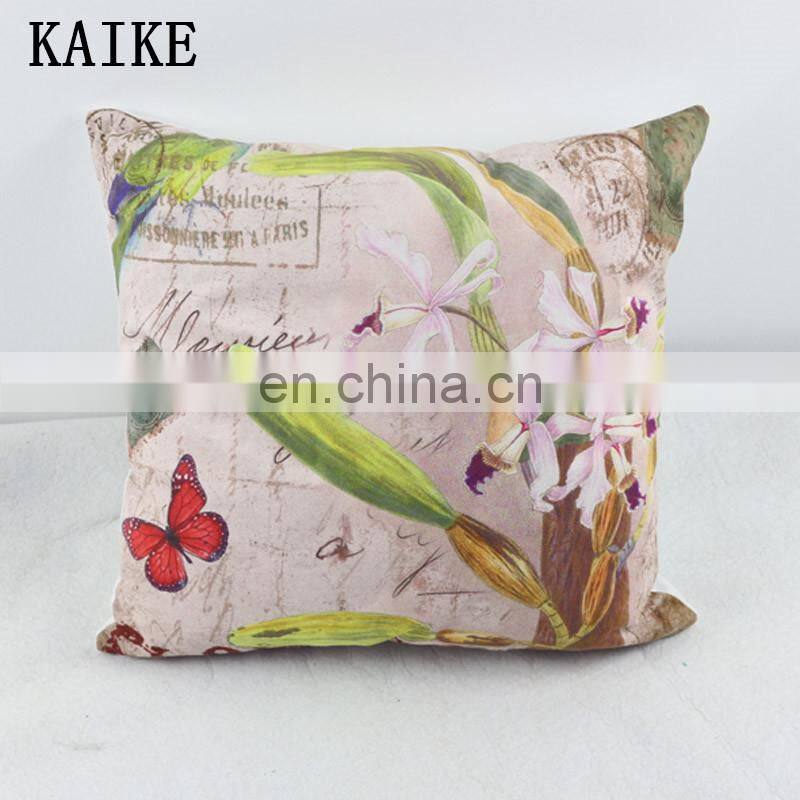 custom printing short plush cushion covers printed pillow
