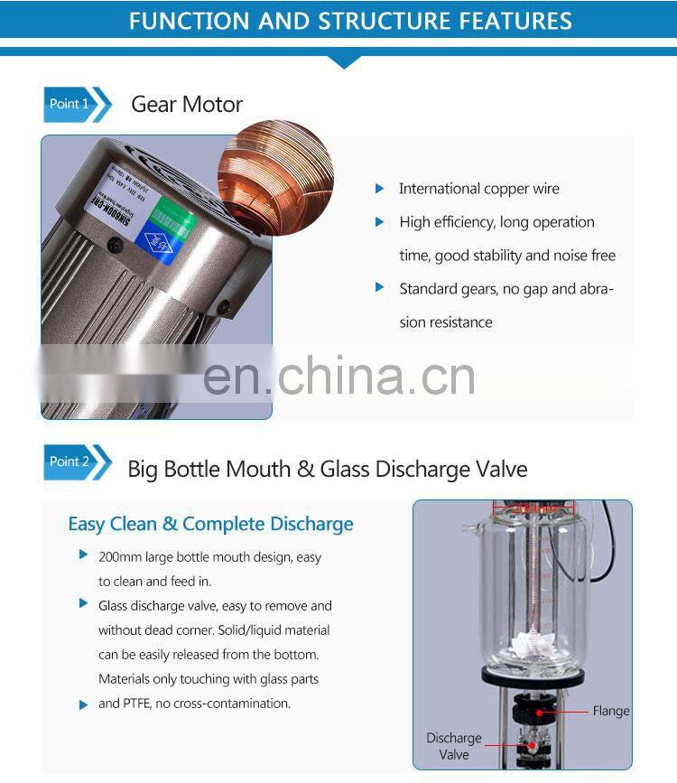 Lab Scale Mobile Glass Reactor with Vertical Condenser