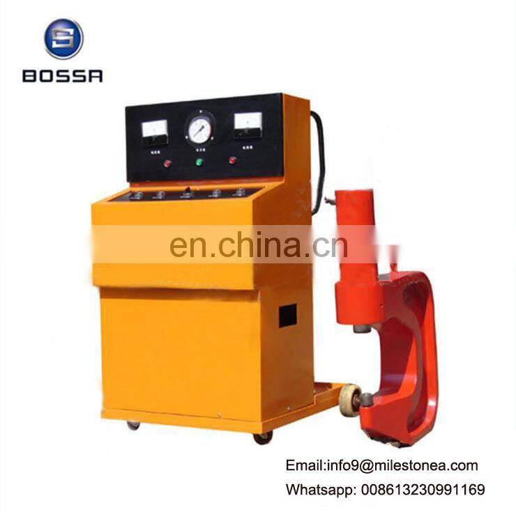Electrical hydraulic riveting machine for truck crossbeam
