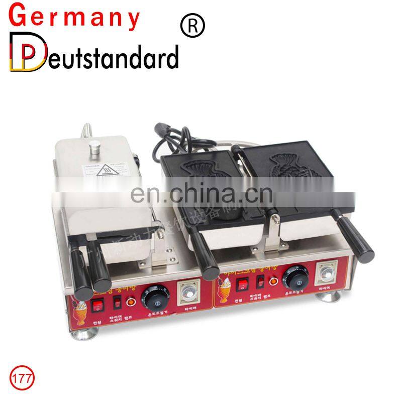 fish waffle maker biscuit ice cream taiyaki machine waffle maker custom plate fish shape open mouth taiyaki machine