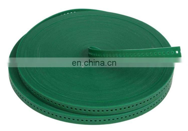 china supplier pu green color holes timing belt for motorized curtain