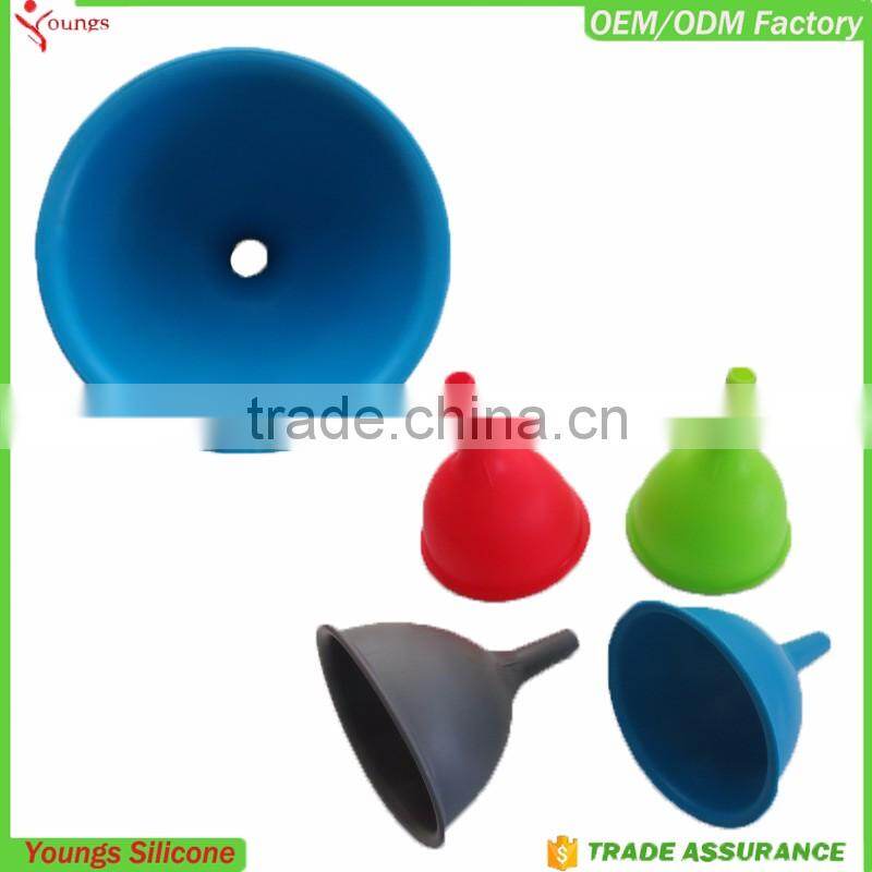 Custom silicone utensils collapsible silicone funnel large funnel barrel funnel