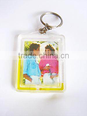 Low Price Acrylic Keychain, Bottle Shape Beer Opener Keyring