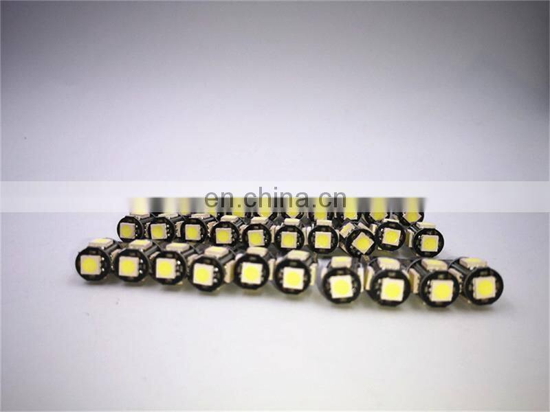 30PCS T10 Canbus White Blue Red Yellow Pink Green Ice Blue 5smd Car Light W5w 194 168 Error Bulbs DC 12V Wedge Lamp Parking Lamp