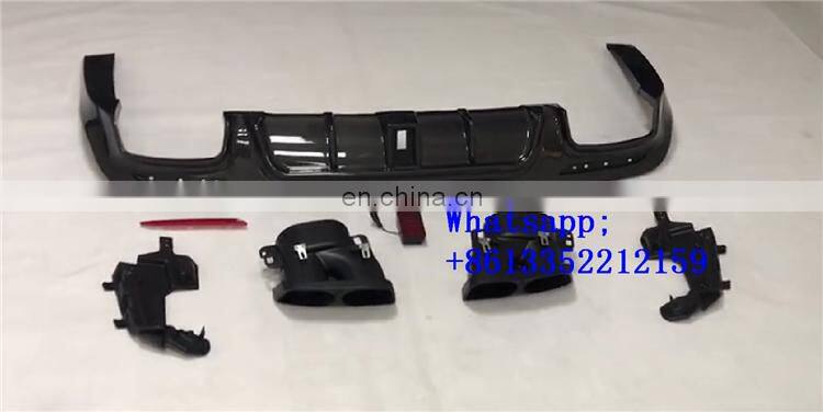 S-CLASS W222 S63/S65 B style carbon fiber rear diffuser with exhaust tips fit for 2018y 2019year S63/S65 rear diffuser