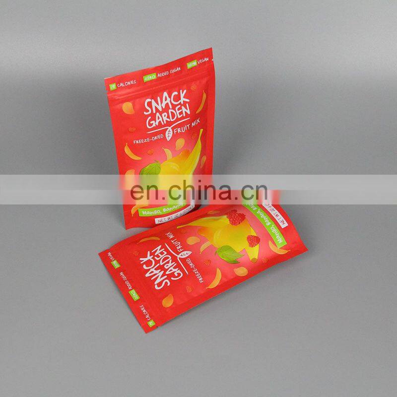 Silver mylar bag custom stand up pouch for tea ,coffee , snack