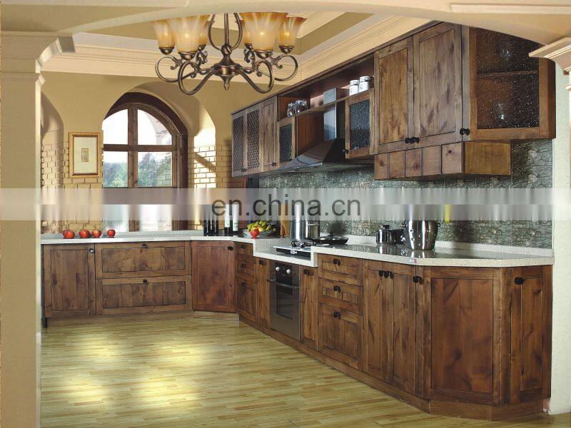 US Kitchen Cabinet Kitchen Furniture Classic Cherry Solid Wood Dining Room Sets In Prefab House