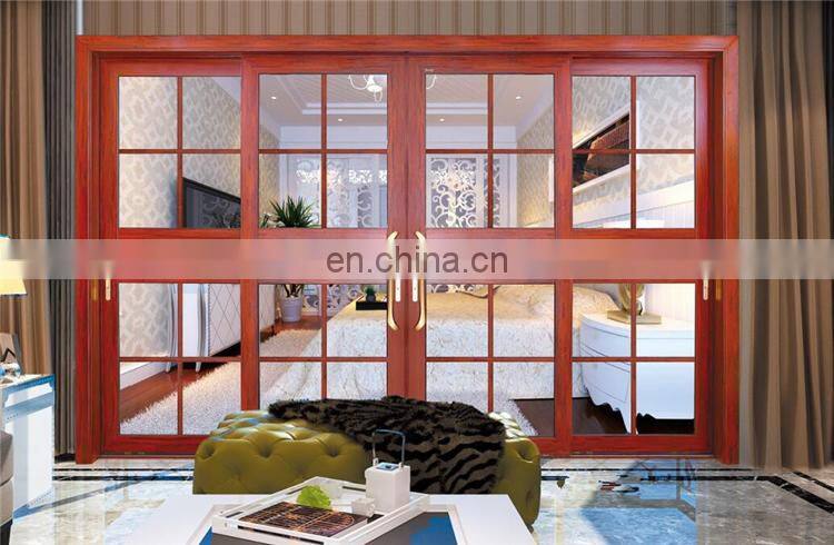 Custom size uganda aluminum wood sliding window and door design