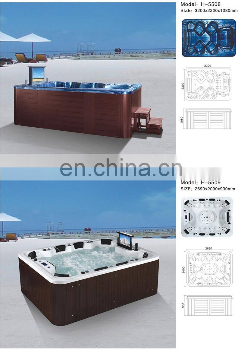 outdoor luxurious whirlpool massage bathtub, jaccuzi spa tub