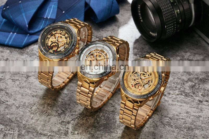 SEWOR luxury brand male mechanical automatic clock watch transparent skeleton waterproof men watches