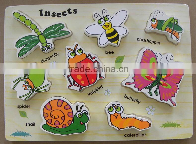 child toy 8 pcs Insert chunky MDF 0.55mm thickness jigsaw puzzles buy Chunky Puzzle Manufacturers educational montessori toy