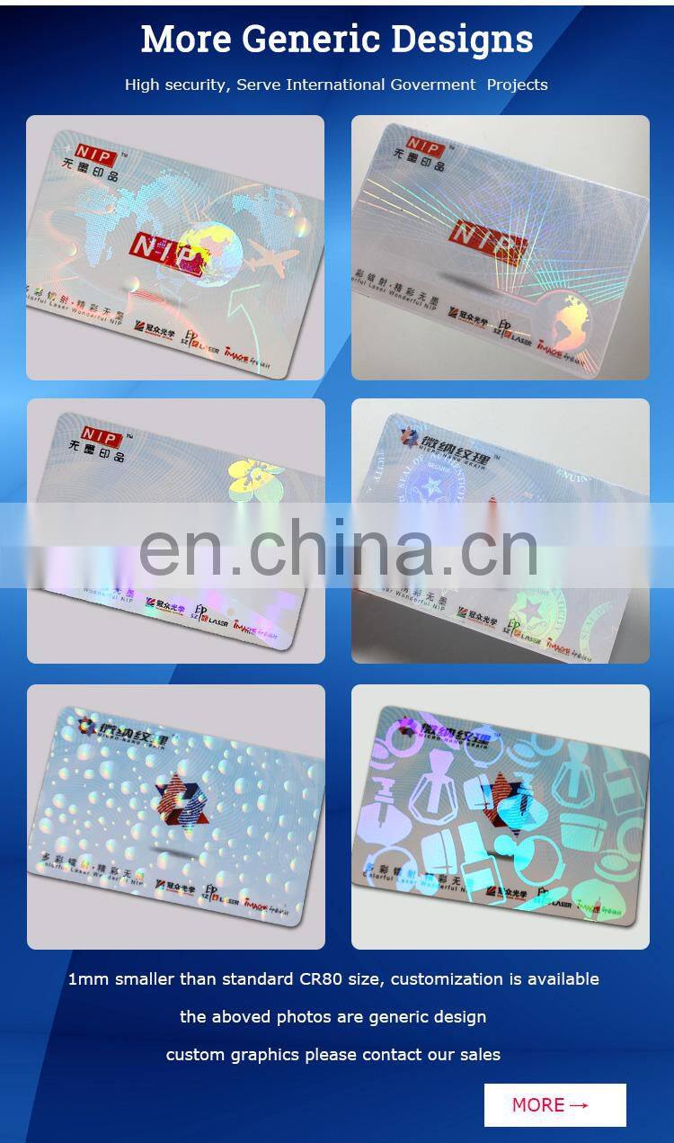 Clear Transparent Hologram Overlay Sticker for VIP Cards and ID Cards