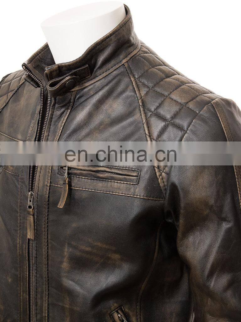 high quality sheep leather fashion jacket men