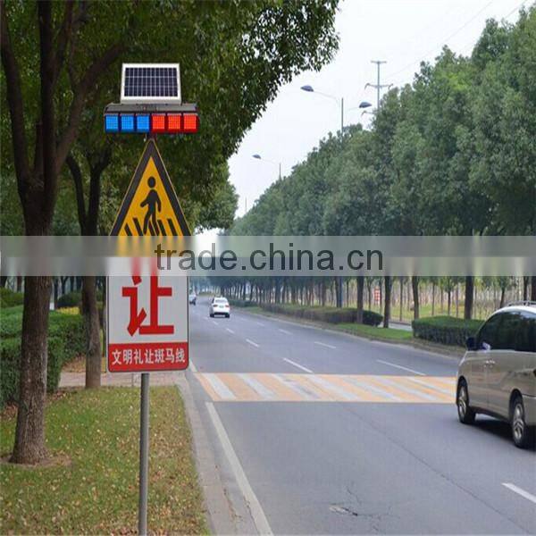 Hot sale aluminum LED solar triangle traffic warning sign board