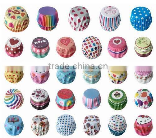 custom design Paper cake cup cupcake square paper baking cups