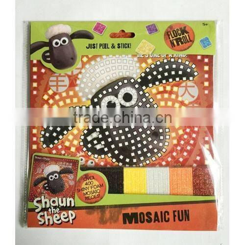 DIY toy EVA sticky foam mosaics craft kit for kids