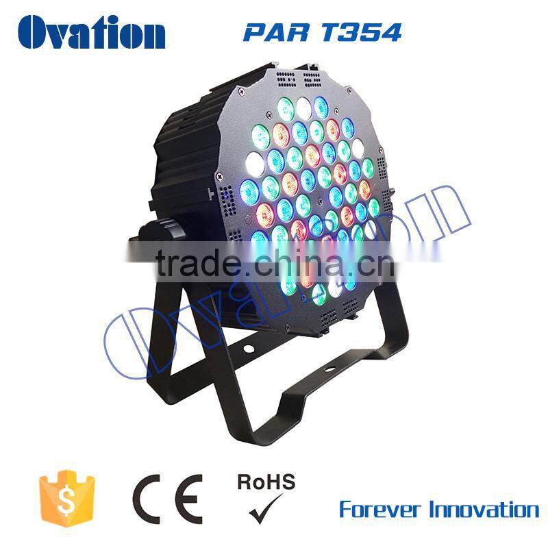 Indoor Led Par Can 54*3W Rgbw 4in1 Led flat Par light with slim body compact design for parties and clubs