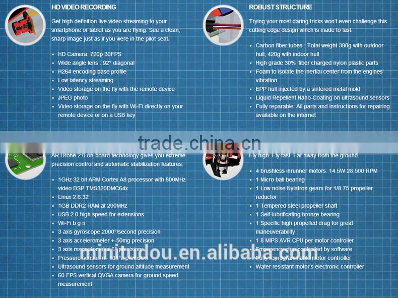 Drone 2.0 Quadricopter Controlled by iPhone, iPad, and Android Devices RC drone wifi quadcopter drone 2.0