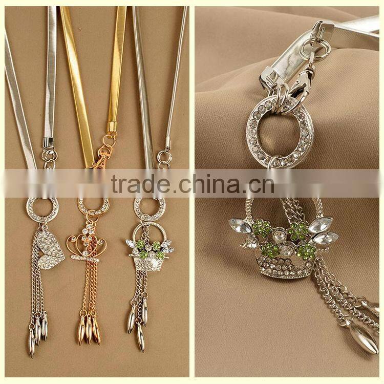 Chain silver flower basket diamond captive belly chains waist chains