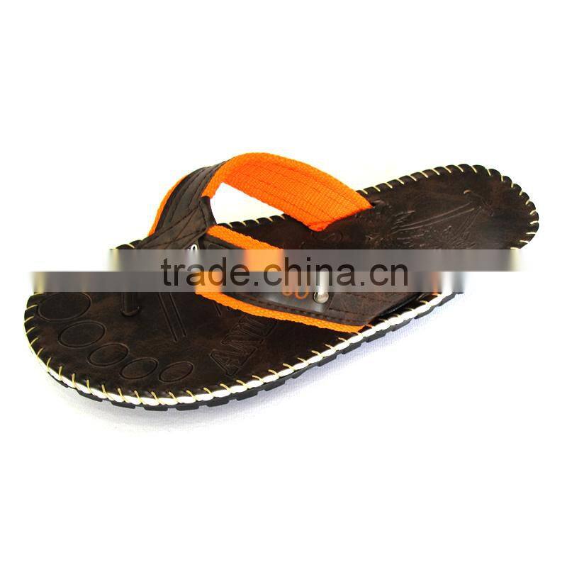 2015 fashion flip flops PU Stylish Slipper sandal