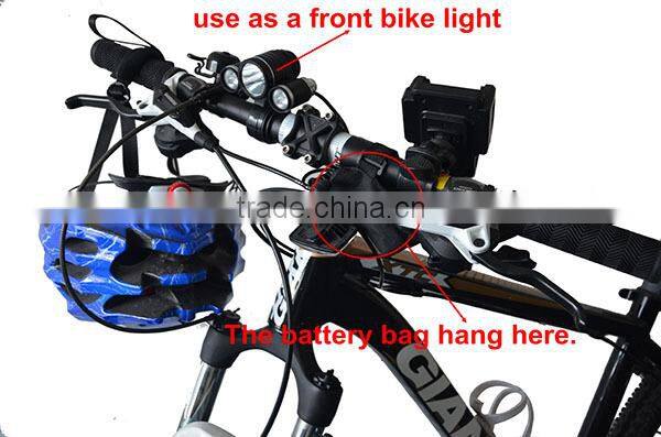 Outdoor High Power 3 LED 3000lm 3 Models waterproof Hunting Headlamp