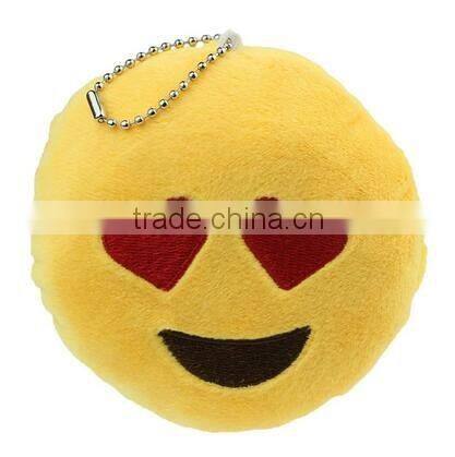 Free sample emoji plush keychain/emoji keychain/plush emoji key