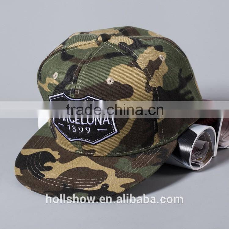 Camouflage Design City BARCELONA & AMSTERDAN Embroidery Flat Hat Custom Snapback