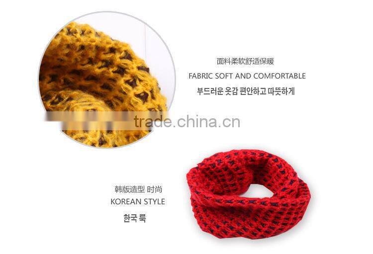Fashion Boys Girls Autumn Winter Acrylic Knitted Circle Loop Baby Kids Neck Scarf