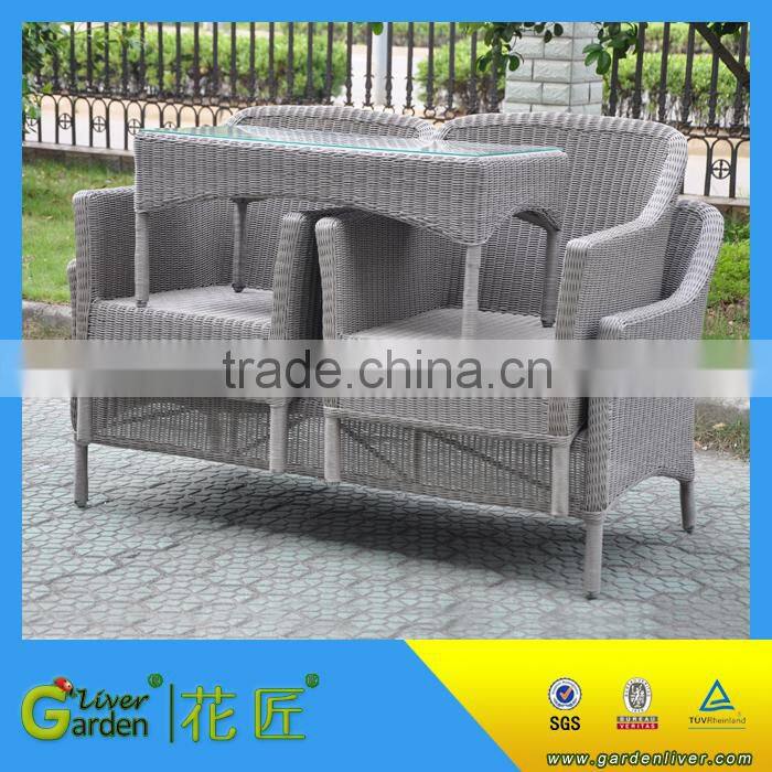 simple popular modern furniture poly rattan sofa set