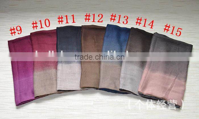 Trend All-match Long Large Gradient Color Ladies' Foulard Scarf Muslim Hijabs