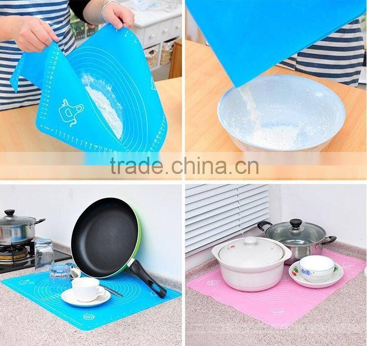 Silicone Pastry Mat with Measurements,Pastry Rolling Mat,Reusable Non-stick Silicone Baking Mat