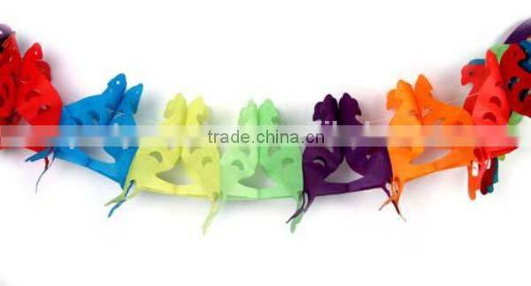 2015 the newest est and cheapest party decoration PAPER GARLAND multiful design pull paper flower for wedding