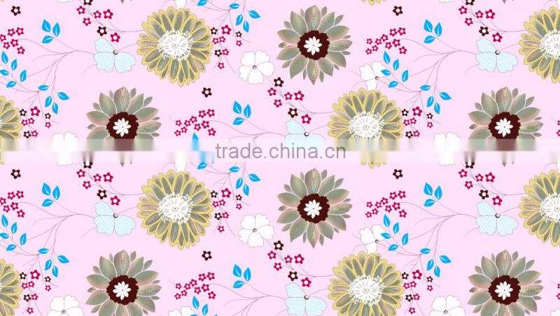 100%polyester printed fabric/brushed soft handfeeling fabric for bed sheets,bed mattress cover pigment designs