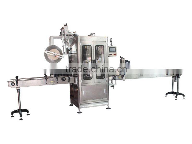 High speed automatic juice bottle sleeve labeler